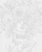 Chica en hortensias 40*50 cm LW 12710