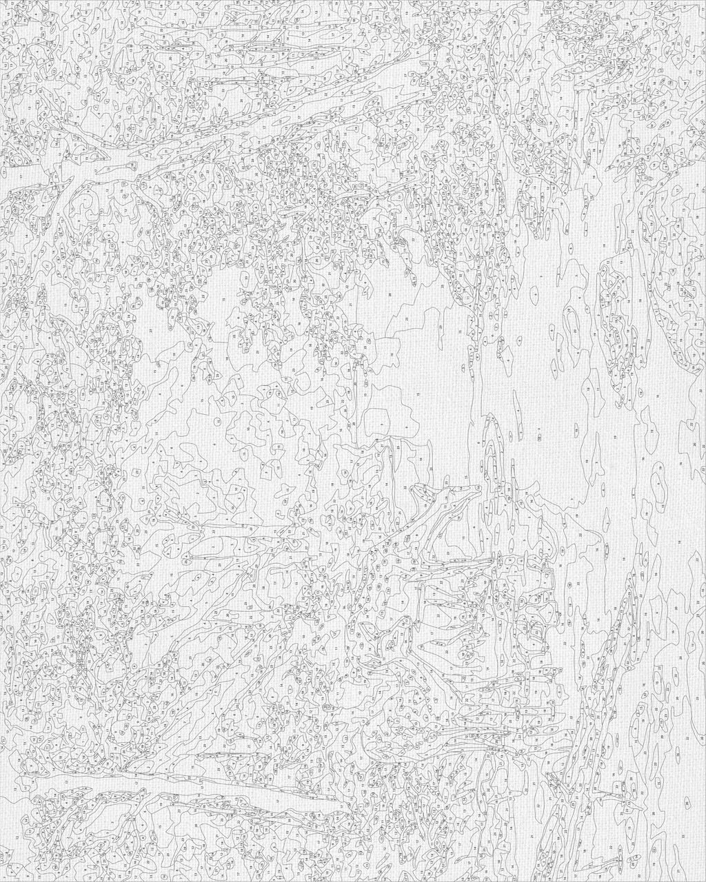 Ciervos en el bebedero 40*50 cm LW 3008