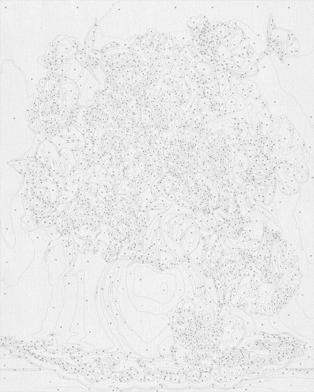 Peonías en jarrón 40*50 cm LW 3068