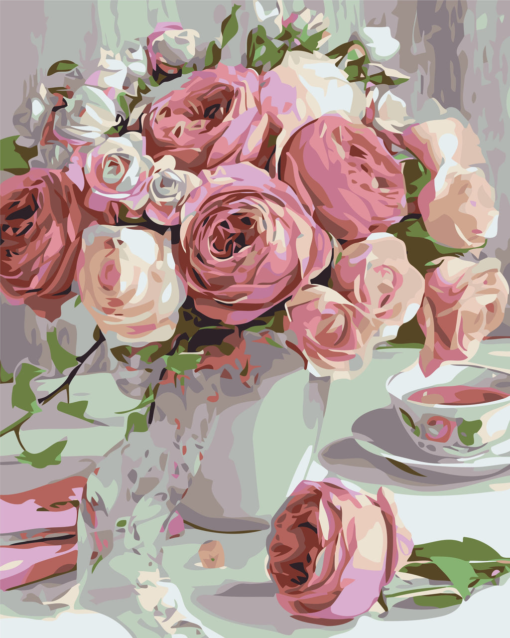 Peonías rosas 40*50 cm LW 3069