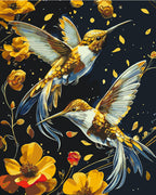 Baile de pájaros con colores metálicos 40*50 cm LW 30759