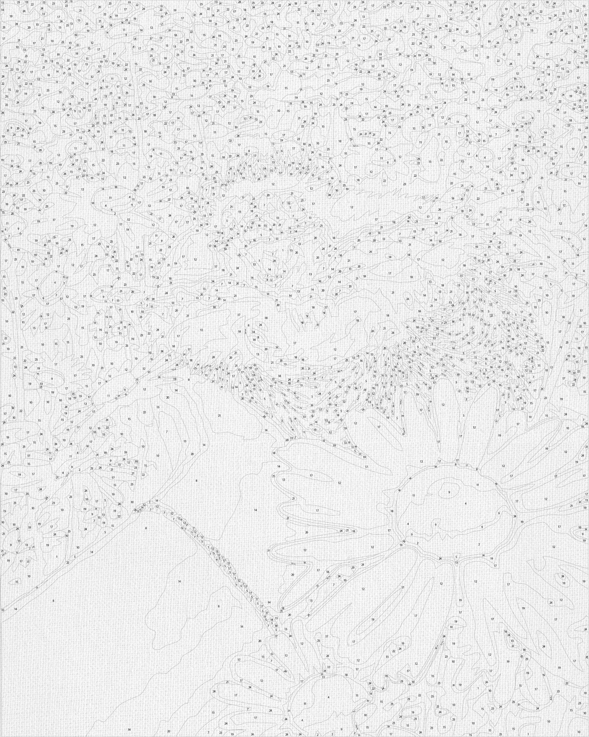 Erizo en margaritas 40*50 cm LW 3086