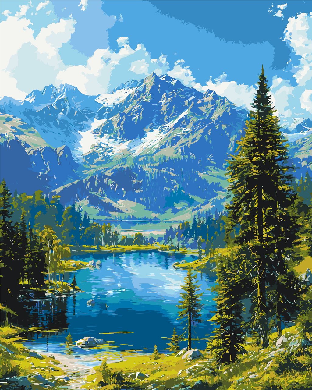 Tranquilidad de montaña 40*50 cm LW 30990