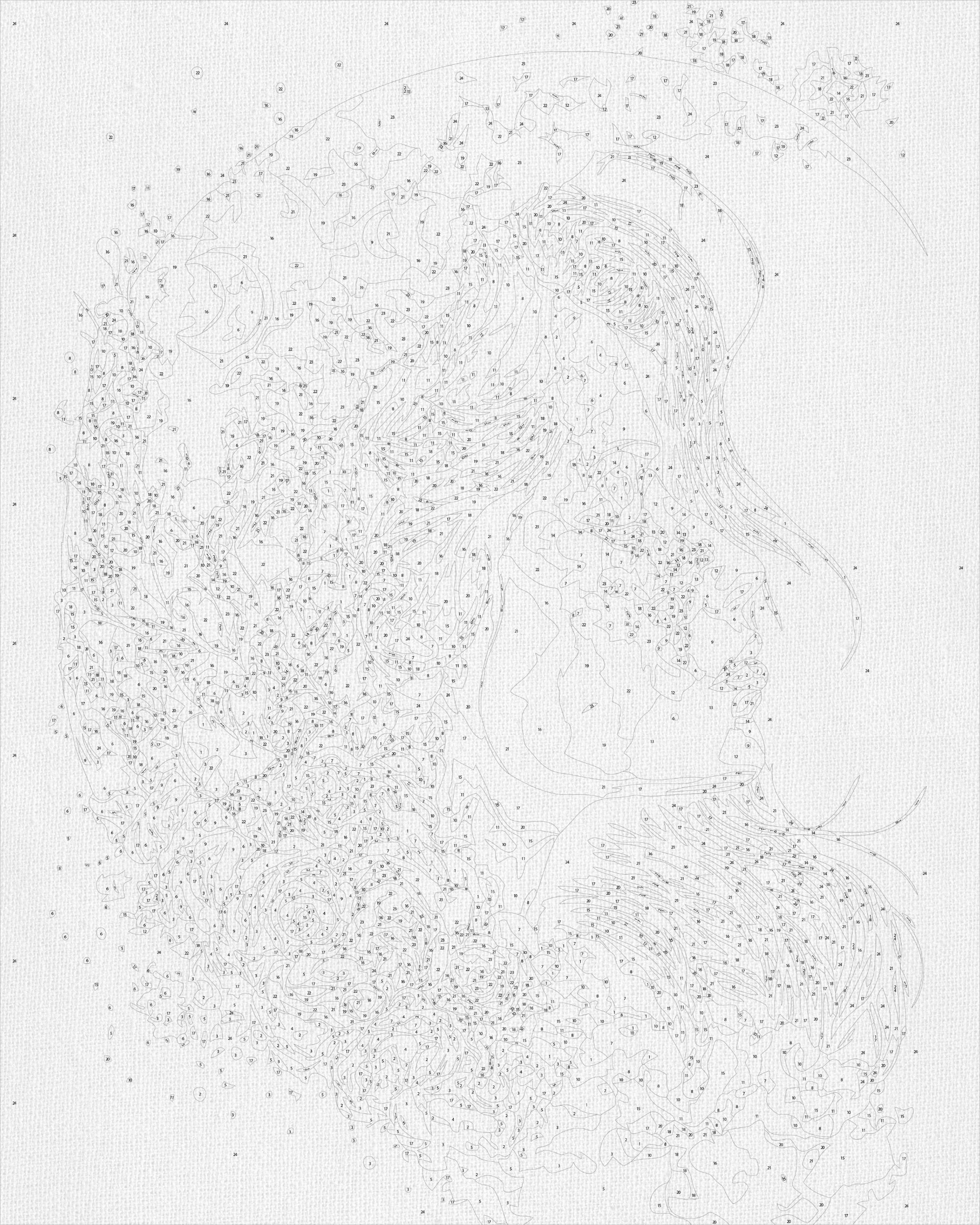 Retrato de la niña de la luna 40*50 cm LW 31640