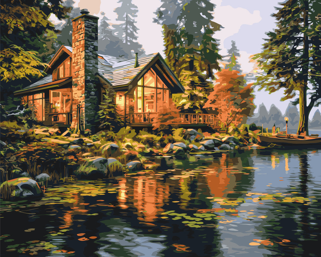 Casa junto al río 40*50 cm LW 31710