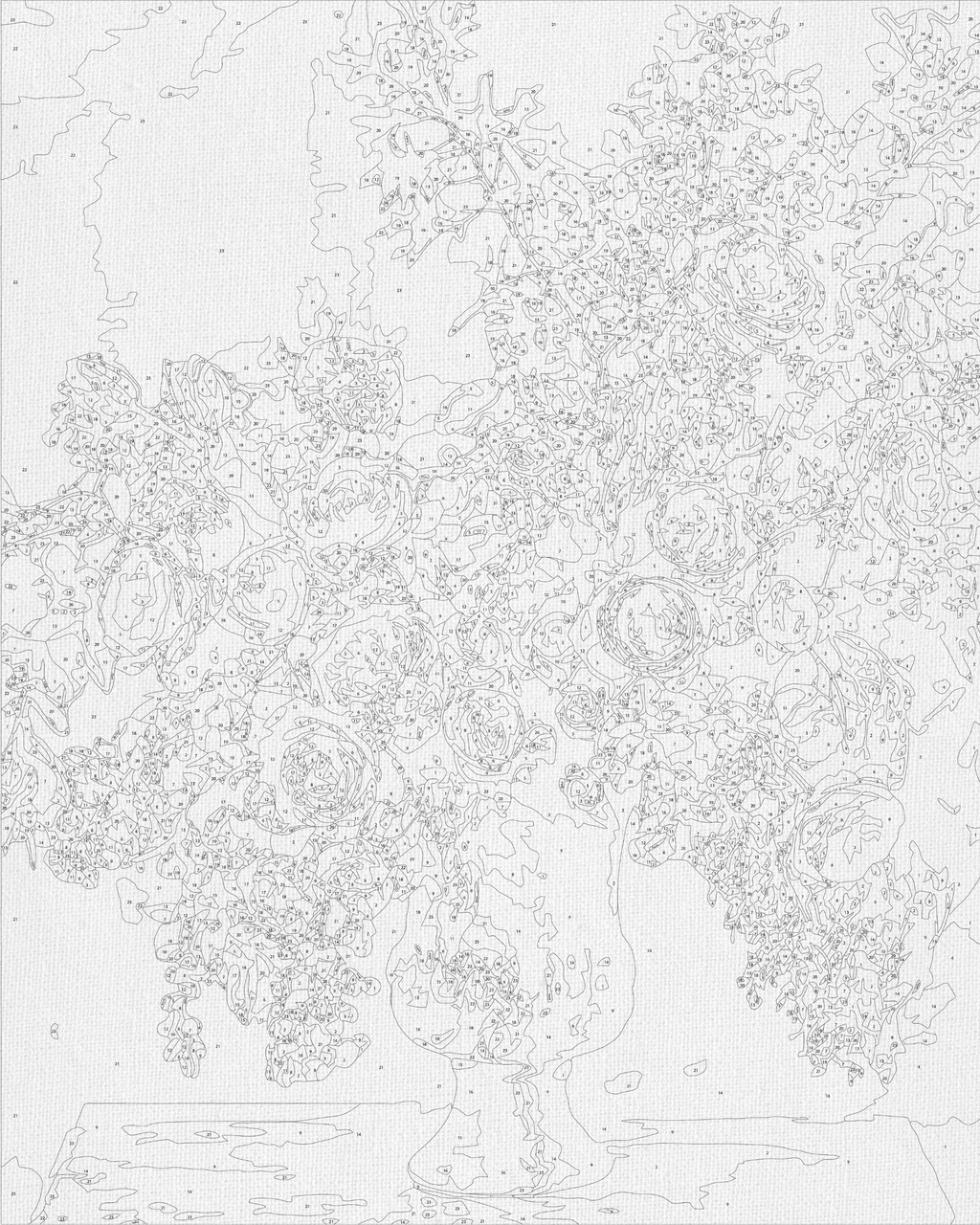 Ramo de peonías en jarrón 40*50 cm LW 3239