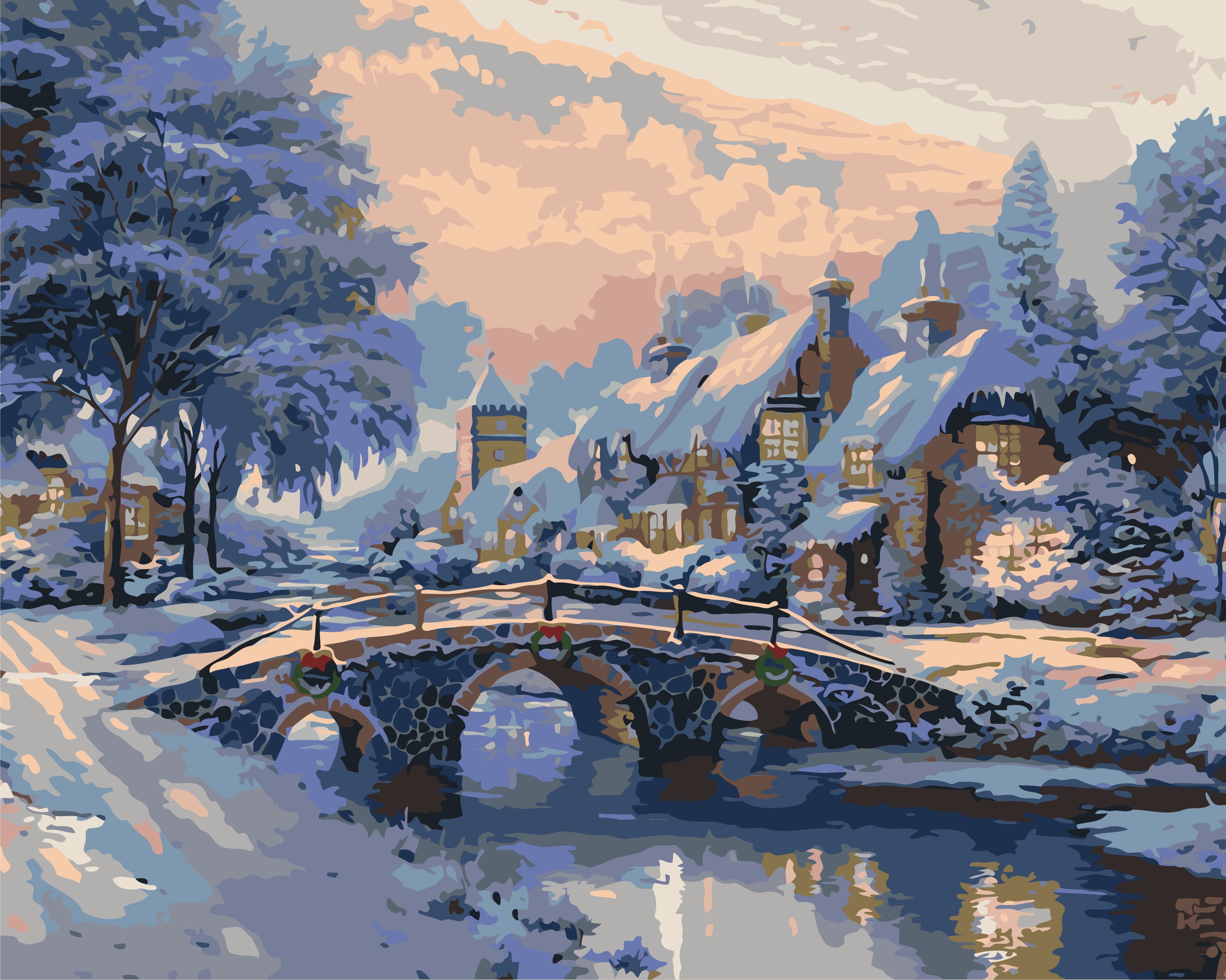 Paisaje invernal navideño 40*50 cm LW 3254