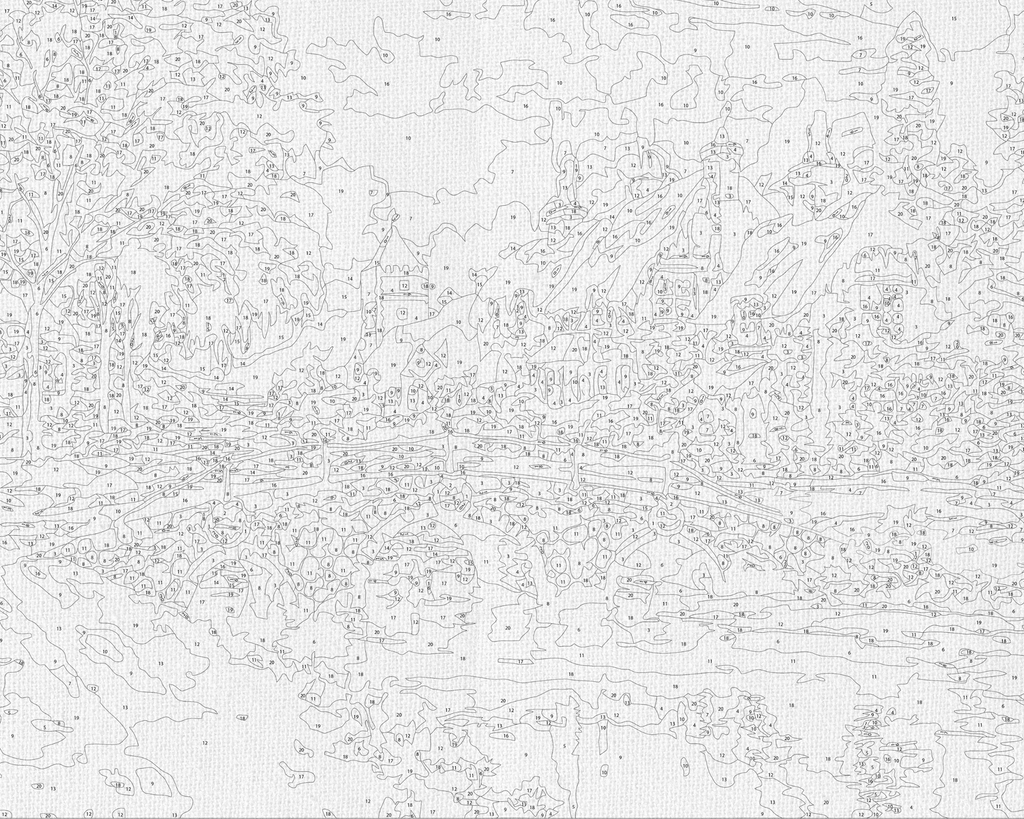 Paisaje invernal navideño 40*50 cm LW 3254