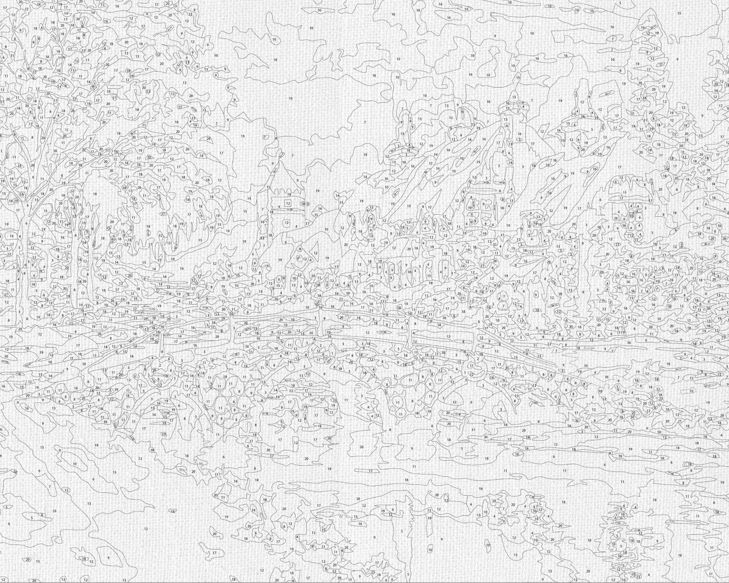Paisaje invernal navideño 40*50 cm LW 3254