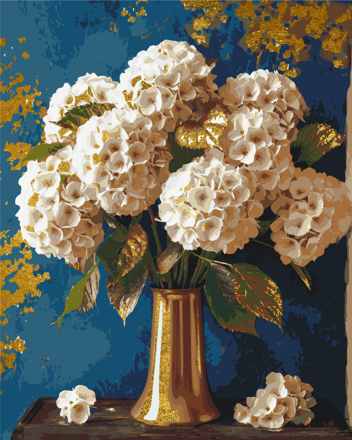 Ramo de hortensias con colores metálicos 40*50 cm LW 3295