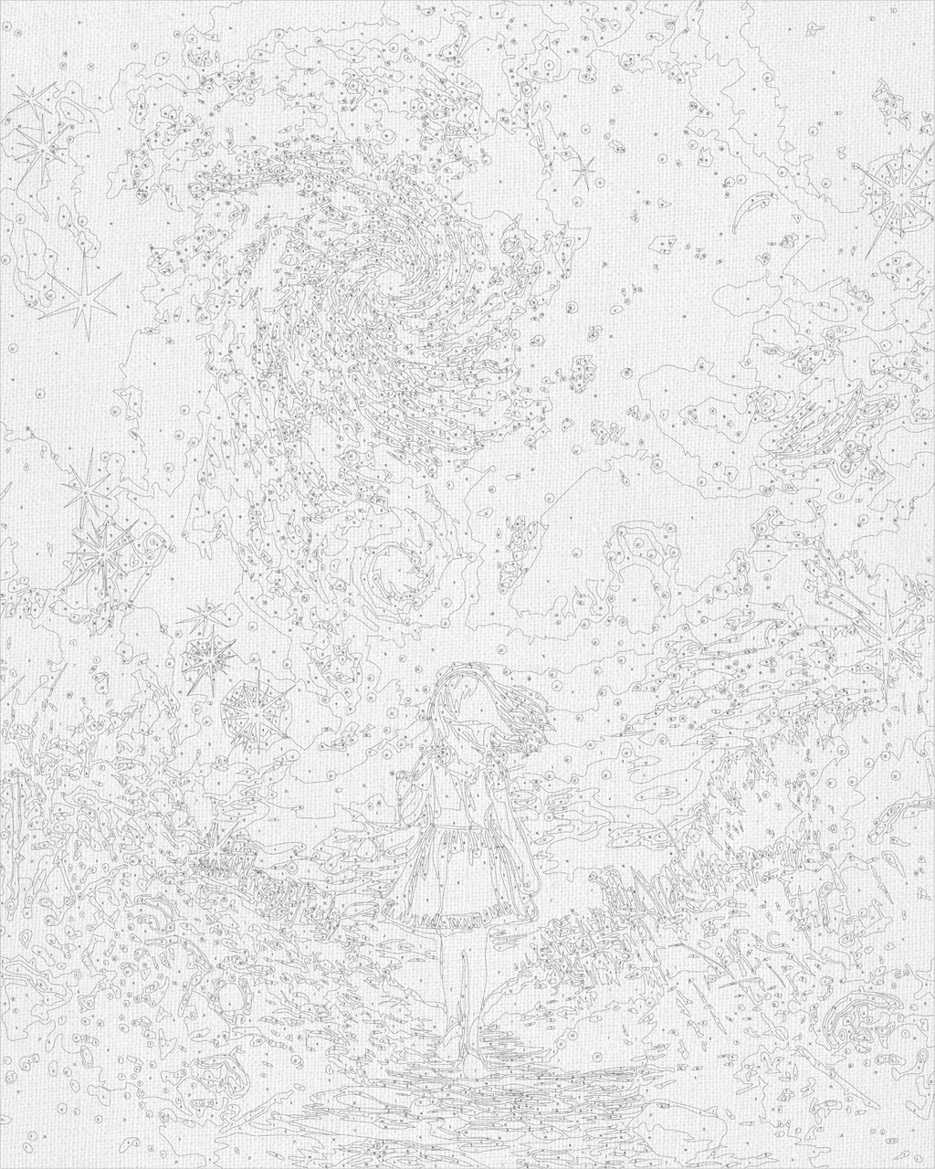 Luz de luna. Universo 40*50 cm LW 3299