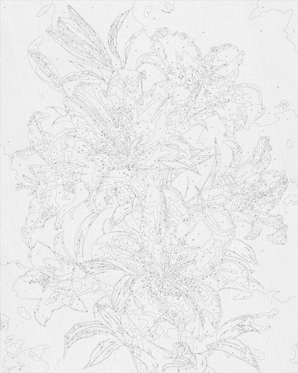 Flores Lirios brillantes con colores metálicos 40*50 cm LW 3303