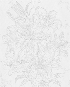 Flores Lirios brillantes con colores metálicos 40*50 cm LW 3303