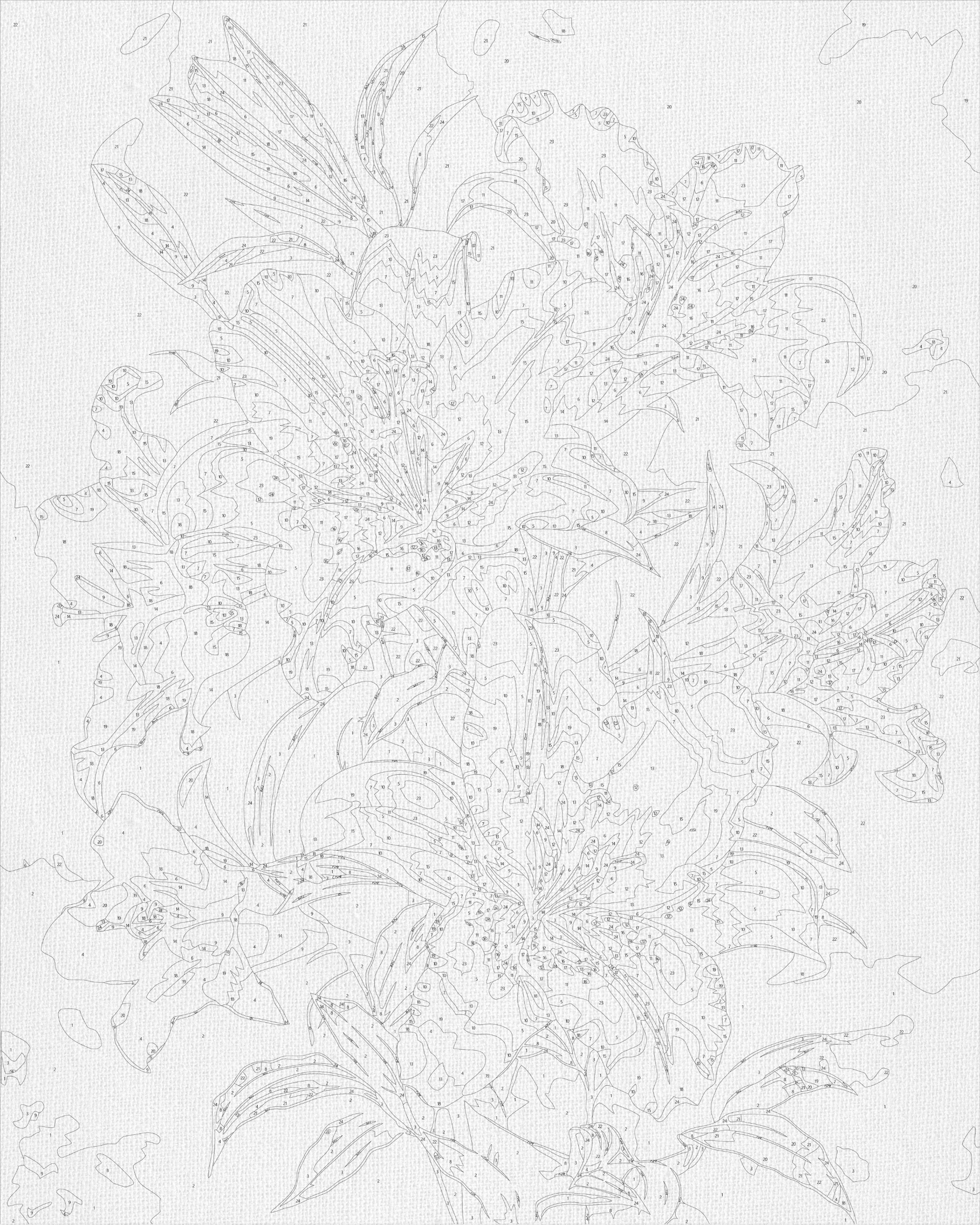 Flores Lirios brillantes con colores metálicos 40*50 cm LW 3303