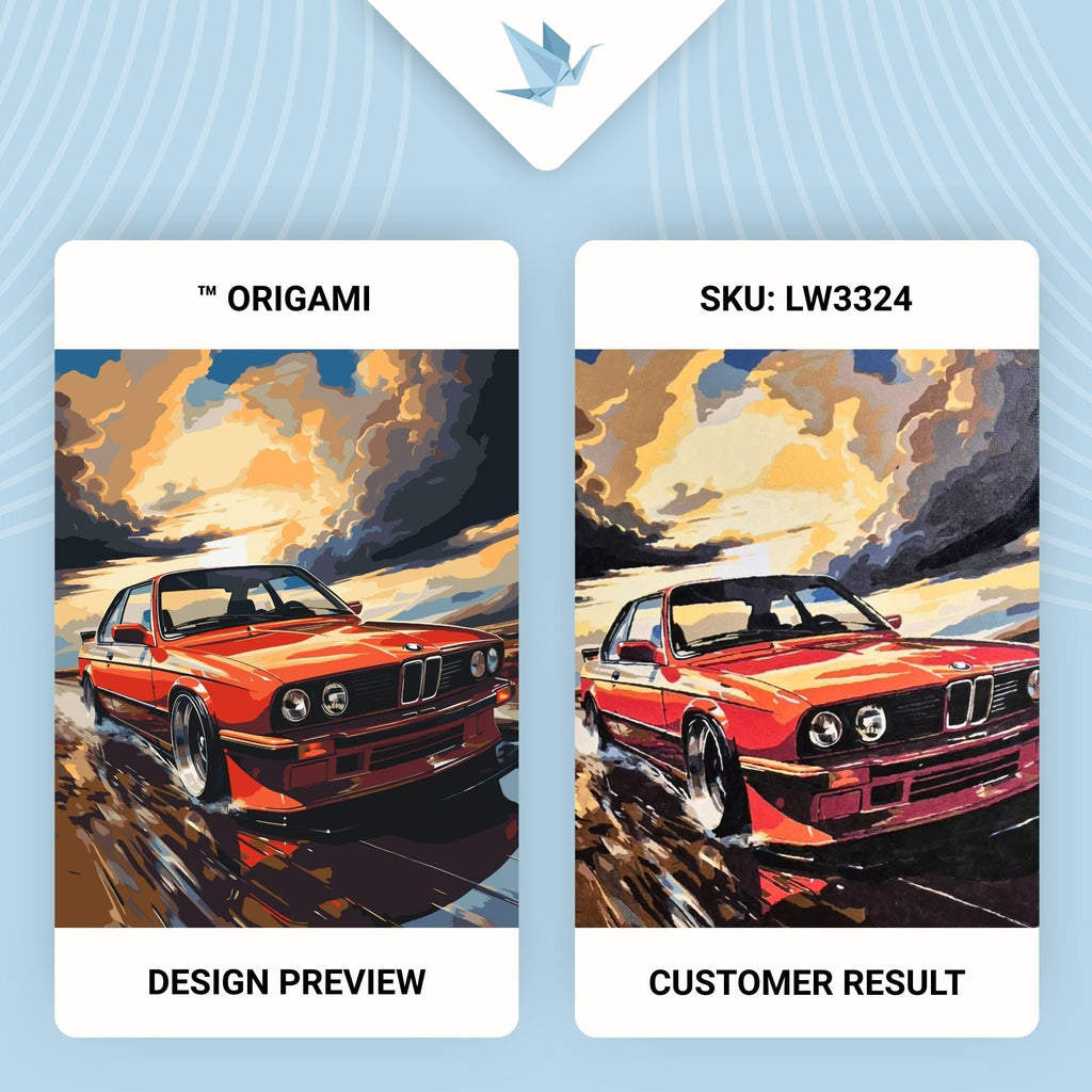 Auto BMW E34 40*50 cm LW 3324