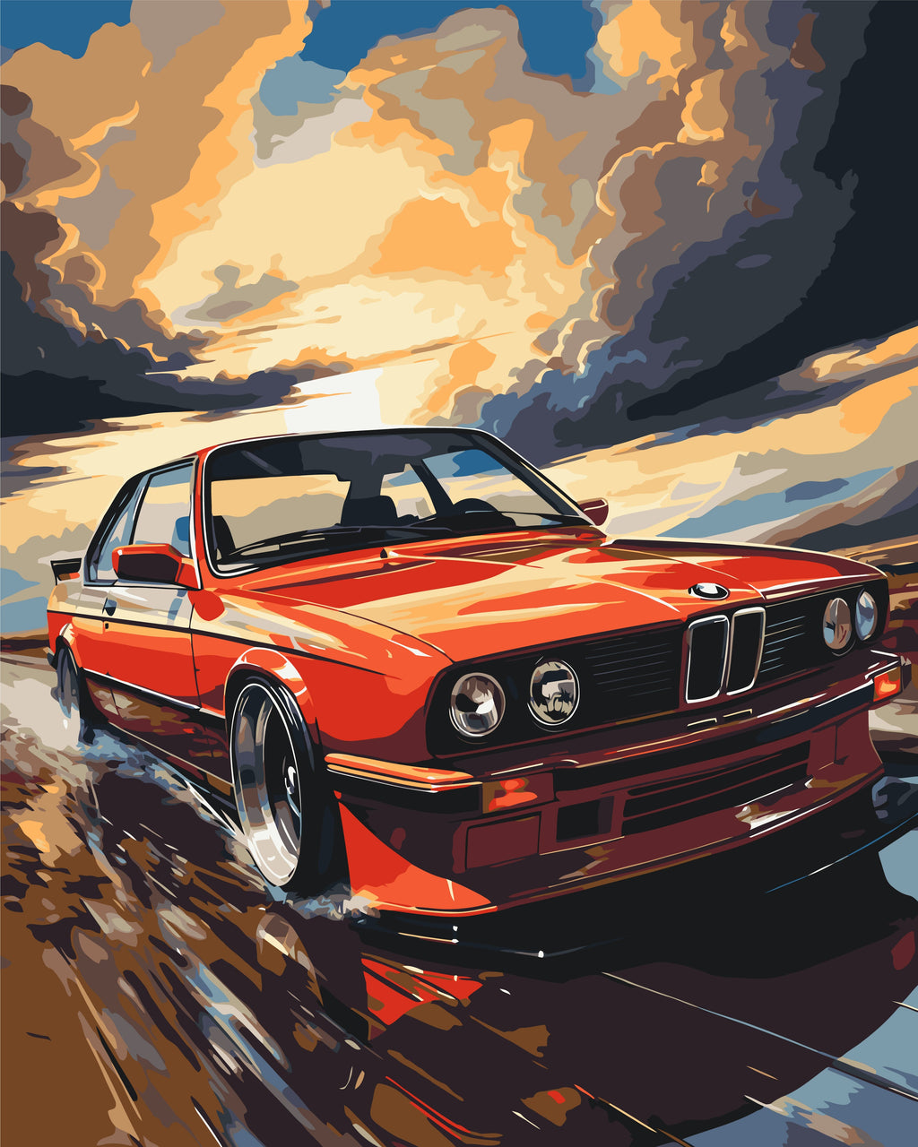 Auto BMW E34 40*50 cm LW 3324