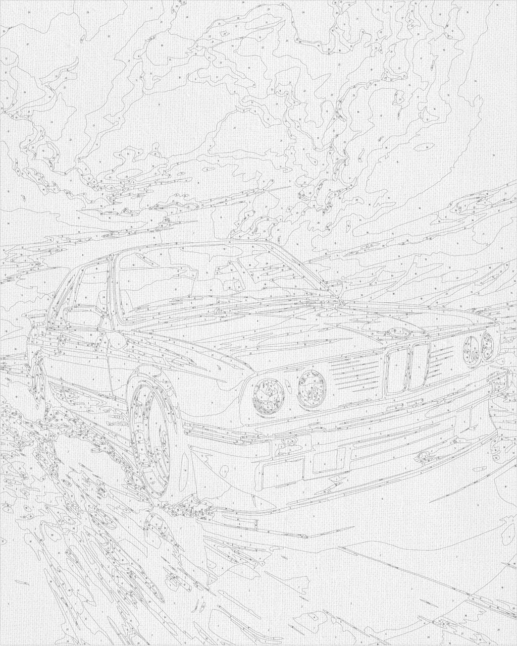 Auto BMW E34 40*50 cm LW 3324