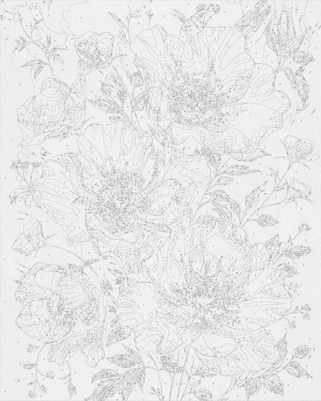 Flores doradas sobre fondo negro con pinturas metálicas 40*50 cm LW 3335