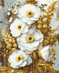 Flores nobles con pinturas metálicas 40*50 cm LW 3336