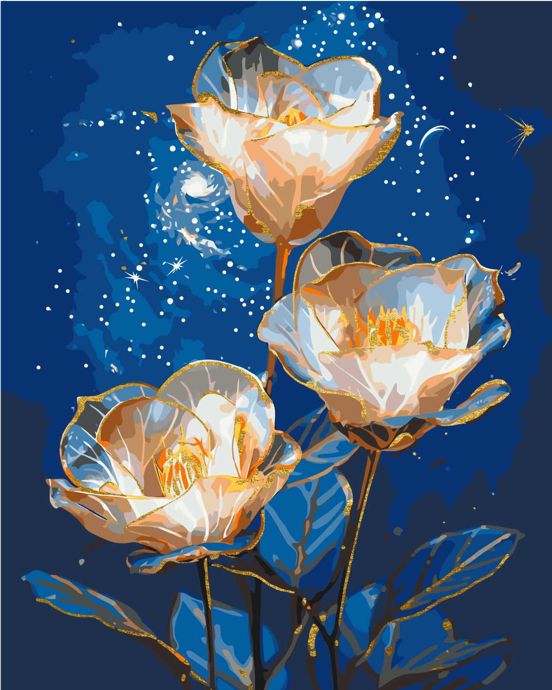 Flores Ástromelias cósmicas con colores metálicos 40*50 cm LW 3337