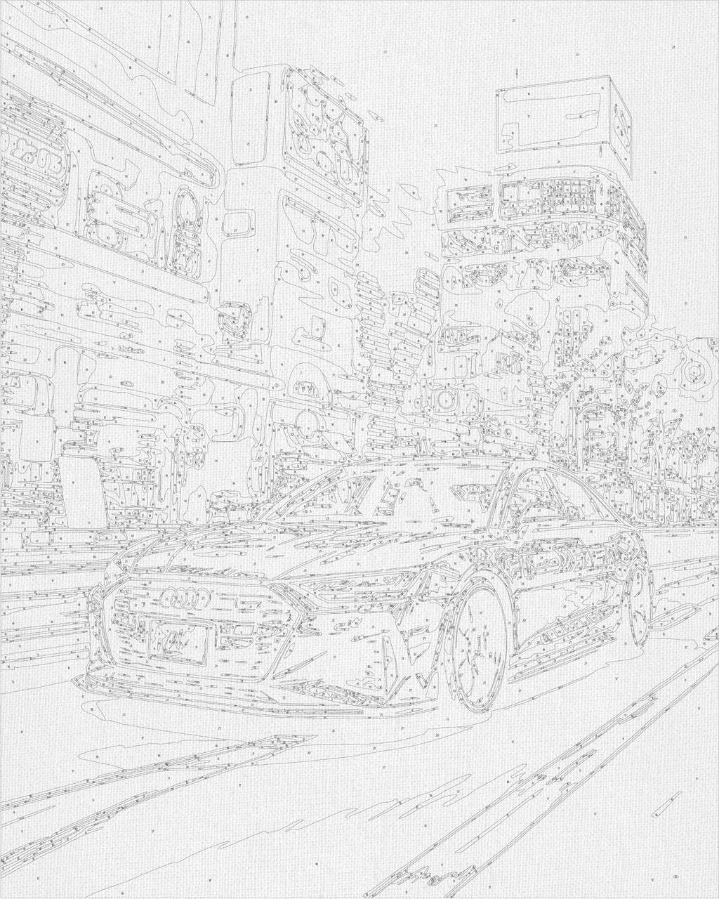 Audi negro 40*50 cm LW 3402