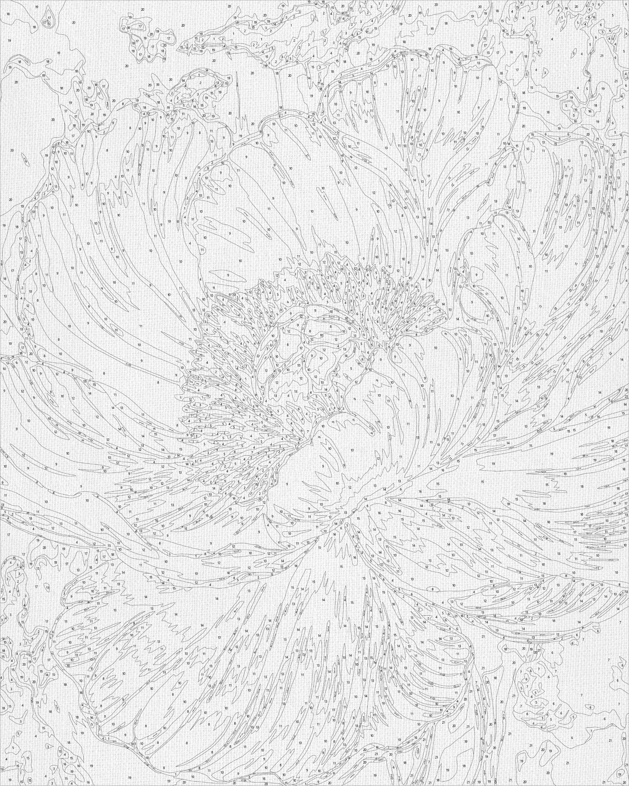 Peonía blanca con colores metálicos 40*50 cm LW 3429