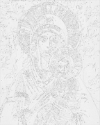 Icono de la Madre de Dios con colores metálicos 40*50 cm LW 3431