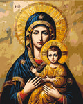 Icono de la Madre de Dios con colores metálicos 40*50 cm LW 3431