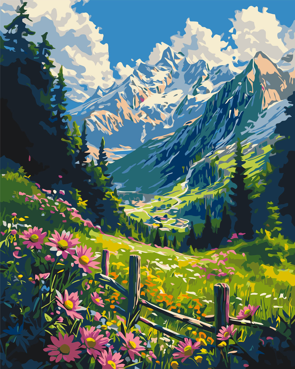 Prado de montaña 40*50 cm LW 3435