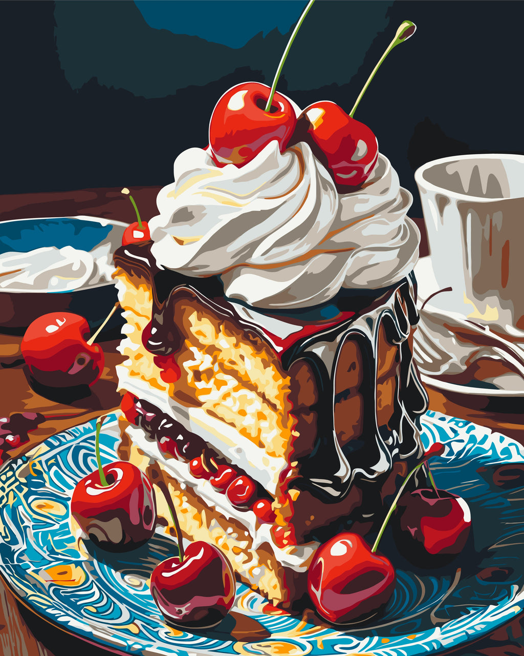Pastel de cereza 40*50 cm LW 3439