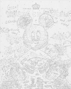 Mickey Mouse con colores metálicos 40*50 cm LW 3493