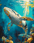 Ballena con colores metálicos II 40*50 cm LW 3495