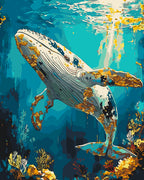 Ballena con colores metálicos II 40*50 cm LW 3495
