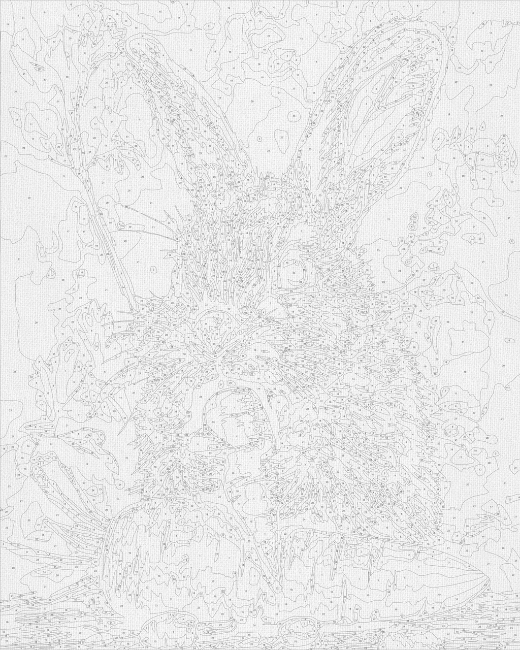 Conejo con zanahoria 40*50 cm LW 3507