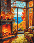 Calor de la chimenea otoñal 40*50 cm LW 3518