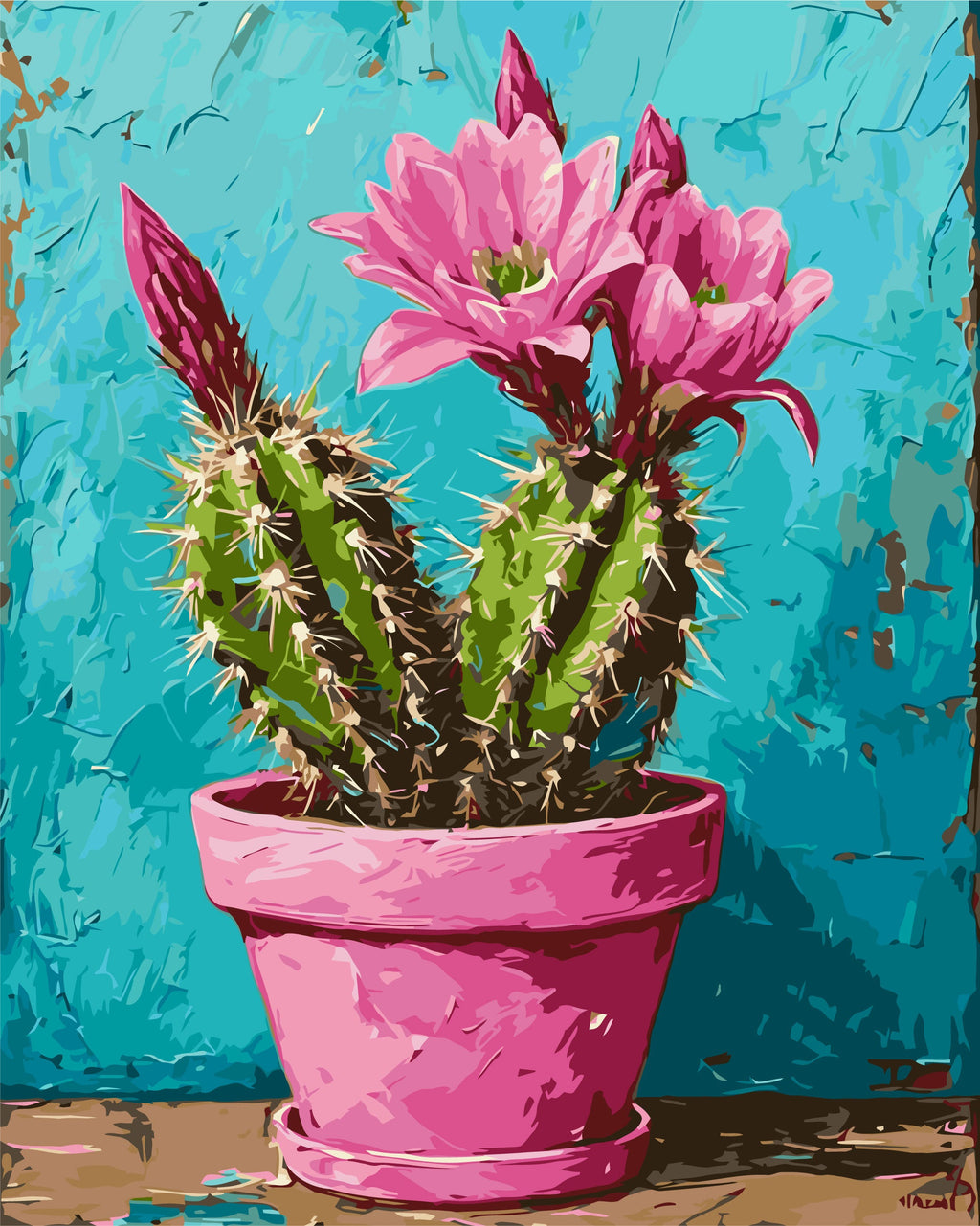 Cacto rosa 40*50 cm LW 3534