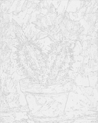 Cacto rosa 40*50 cm LW 3534