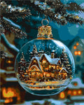 Noche de Navidad cálida con colores metálicos 40*50 cm LW 3550