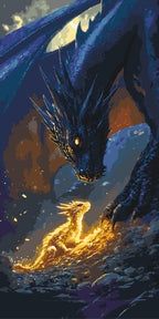 Encuentro con el dragón con colores metálicos 40*80 cm LW 5140