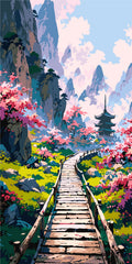 Jardín japonés misterioso 40*80 cm LW 5169