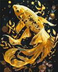 Pez dorado con colores metálicos 40*50 cm LW 9670