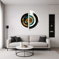 Equilibrio de opuestos con colores metálicos (semicírculos) 70*70 cm OSR 1001