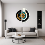 Equilibrio de opuestos con colores metálicos (semicírculos) 70*70 cm OSR 1001